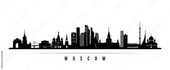 moscow city skyline horizontal banner