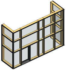 timber curtain wall free revit family