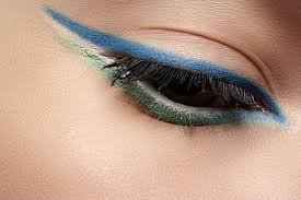 how to wear blue eyeliner the budget