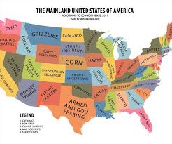 Mainland Usa According To Common Sense United States Map