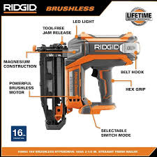 ridgid 18v brushless cordless 16 gauge