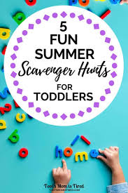 Solving puzzles is always fun and an interesting way to improve the learning skills in toddlers. 5 Fun Summer Scavenger Hunt Activities For Toddlers Toot S Mom Is Tired