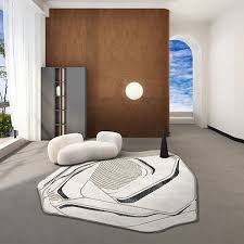 irregular living room rug wool