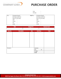 40 Free Purchase Order Templates Forms Samples Excel