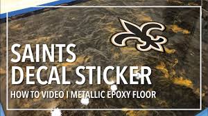 epoxy floor with decal sticker how to