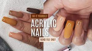 how to do acrylic nails without a drill