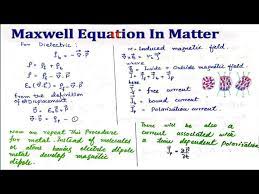 Maxwell Equations In Matter Lec11