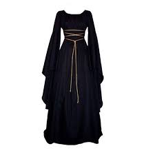 Womens Halloween Vintage Renaissance Gothic Costume Medieval Gown Fancy Dress