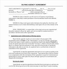 Purchase Agent Agreement Template Sourcing Agency Agreement Sample