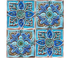 Suzani Design Ceramic Tile Garden Decor