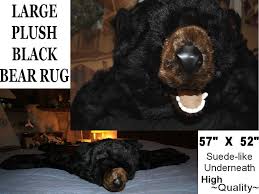 black bear rug bearskin bear skin