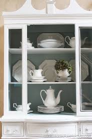duck egg blue and white china cabinet