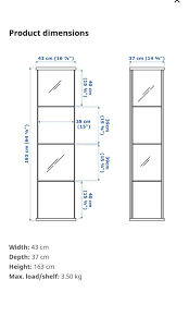 Ikea Detolf Glass Door Cabinet Dark