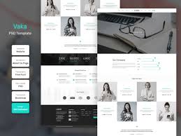 vaka about us page psd web template