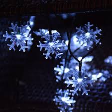 homeleo solar powered snowflake lights