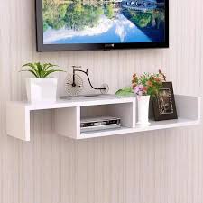 White Shelf Floating Console Shelf Tv