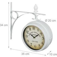 Relaxdays Double Sided Wall Clock