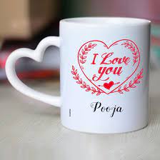 You Pooja Heart Handle Mug ...