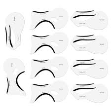 Lanbena 10pcs Fashion Eyeliner Template Eyeliner Card Eyeliner Stencil Eye Makeup Brushes Tools Eye Liner Set