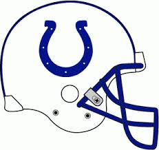 The helmet is white with a speed blue single stripe & horseshoe logos. Indianapolis Colts Helmet National Football League Nfl Chris Creamer S Sports Logos Page Sportslogos Net