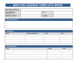 get meeting agenda template in word