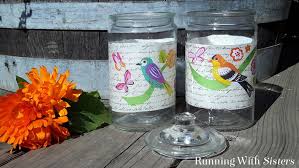 To Decoupage A Glass Jar With Mod Podge