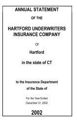 On july 1, 1988, new york underwriters insurance company, a new york domiciled corporation, was merged into the company and changed its name to the hartford underwriters insurance company. Hartford Fire Insurance Company Auto The Hartford