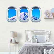 3d Art Wall Stickers Cloud Airplane