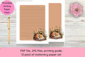 printable writing paper set features 3