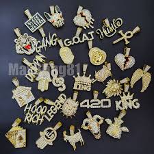 hip hop jewelry iced gold pt trendy