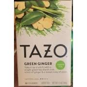 tazo green tea green ginger calories