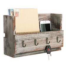 rustic vintage wood wall mounted mail
