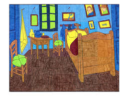 Download our coloring page for van gogh's bedroom in arles and explore your own creativity with artist marin (princess latte). Van Gogh Bedroom Mural Art Projects For Kids