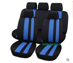 Blue Knitted Fabric Car Seat Covers