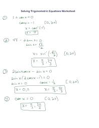 Trigonometry Worksheet 4 1 Chapter 4