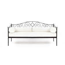 non polished wrought iron sofa for