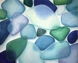 Beach Glass 2 Large Painting By Tammy