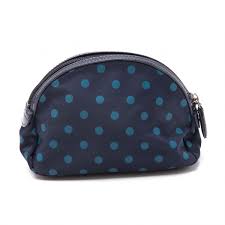 agnes b voyage dot cosmetic pouch navy