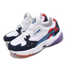 Details About Adidas Originals Falcon W White Navy Red Purple Women Lifestyle Shoes Cg6246