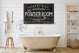 Powder Room Rustic Personalized Spa
