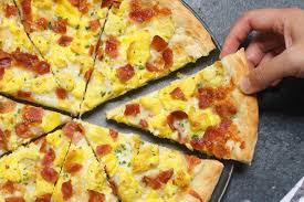 breakfast pizza bacon egg and cheese