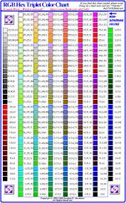 Pixel Art By Joyce Printable Rgb Hex Triplet Color Code Chart
