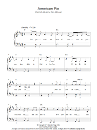American Pie By Madonna Beginner Piano Digital Sheet Music