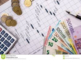 Financial Market Chart With Euro Stock Photo Image Of
