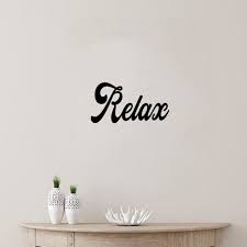 Relax Metal Word Wall Sign Wall Art