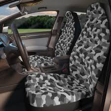 Gray Camo Car Seat Covers Mens Womens