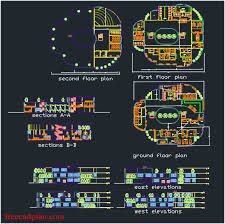 clinic plan dwg cad design sections