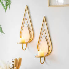 Zooyoo Gold Raindrop Wall Sconce Candle