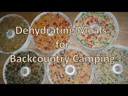 dehydrating meals for backcountry