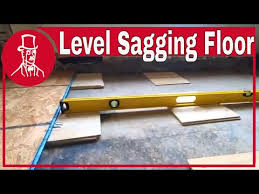 a sagging floor using floor jack